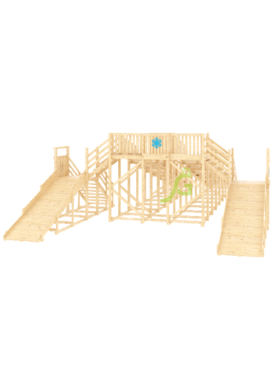 Зимняя горка "IgraGrad Snow Fox", 4 ската, без окраски