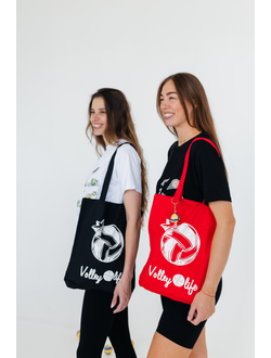 Холщовая сумка красная "МЯЧ"