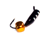 Мормышка вольфрамовая Столбик чёрн куб латунь вес.0.42gr.12mm. d-2.0mm,
