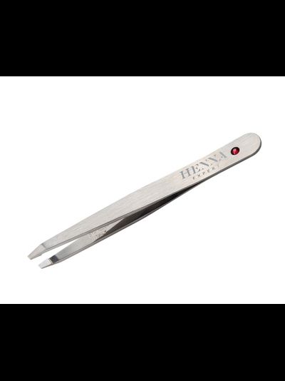 Пинцет Henna Expert "Cкошенный" (Красный страз)