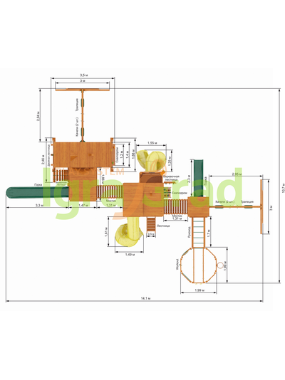 Детская площадка IgraGrad Великан Deluxe