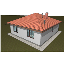 Одноэтажный дом с тремя спальнями 105м² (S16)
