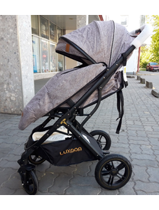 МОТЯ БЕГЕМОТ - Детская прогулочная коляска LUX MOM S 609 бежевая