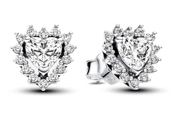 Серьги «Сверкающее сердце с ореолом» Артикул: 293097C01