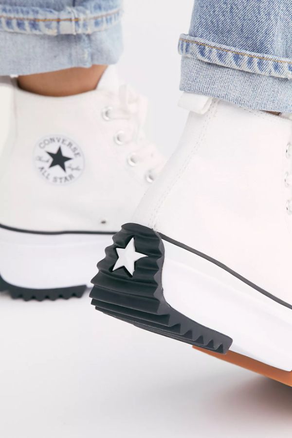 белые высокие кеды Converse run Star hike