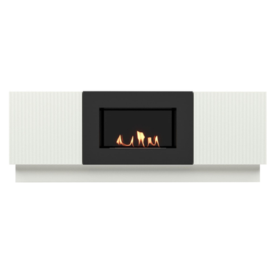 Тумба с биокамином Firelight BFP/P-1400L белая