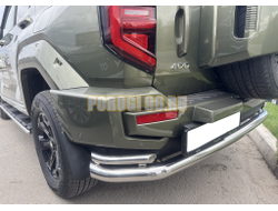 Защита заднего бампера угловая большая двойная Папа Тюнинг d76/42 для TANK 400 2023-