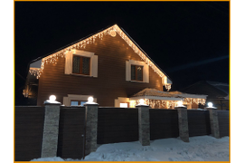 Монтаж новогодней иллюминации - Усолье-Сибирское