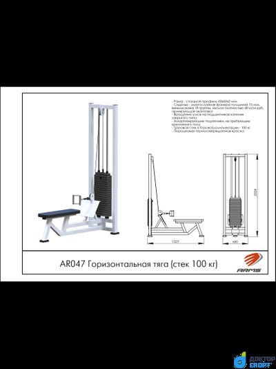 Горизонтальная тяга (стек 100кг)