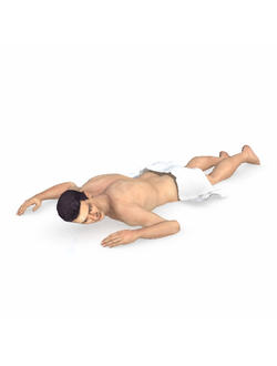 пляж Мужчина на массаже spa