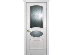 Межкомнатная остекленная дверь в шпоне Фрейм 04, цвет - ясень айсберг