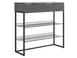 Обувница Классная 1 Графит/Графит матовый/Черный муар