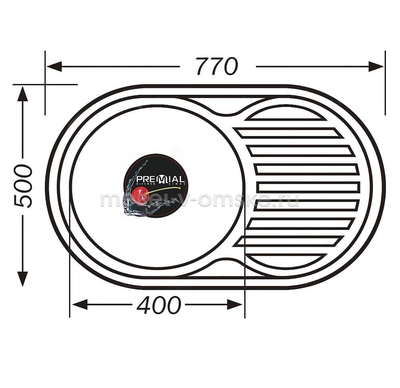 Мойка врезная PREMIAL- PL7750