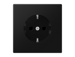 Розетка с заземлением, 16А, 250V, черная матовая Jung LS1520SWM