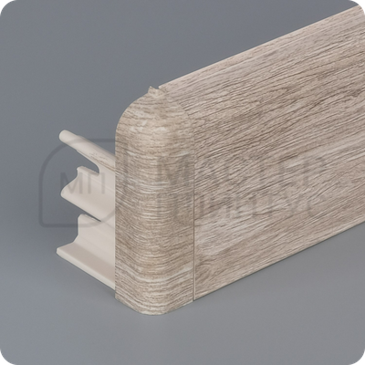 Плинтус из дюрополимера Comfort Classic 80 акация с внешним углом