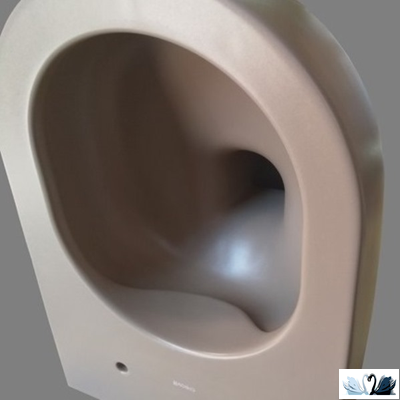 Чаша унитаза Creavit Free Cappucino FE322-11CM00E-0000, подвесная безободковая, бежевая, круглая форма, скрытый крепеж