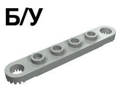 ! Б/У - Technic, Plate 1 x 6 with Toothed Ends, Light Bluish Gray (4262 / 4251567 / 4519952) - Б/У