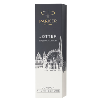 Ручка подарочная шариковая PARKER "Jotter London Architecture Modern Blue", голубой корпус, синяя, 2025828