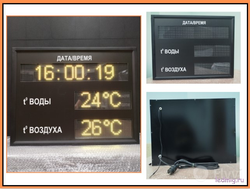 Электронное табло для бассейна, пляжа 530*690мм