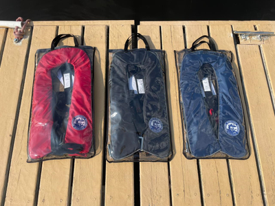 Жилет надувной автоматический Мореман Комфорт, 150 N, красный