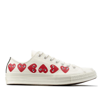 Кеды Converse Play Comme Des Garcons белые низкие