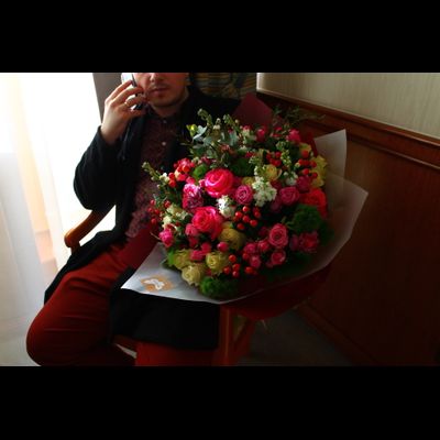 Оформление номера в гостинице цветами № 1493