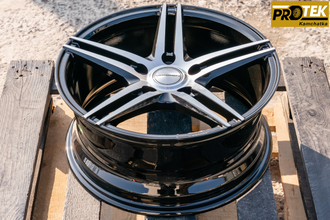 Комплект дисков R16 7,0J ET+35 5*114,3 Vossen VPS-302 Черный глянец с полированными лучами (G424)