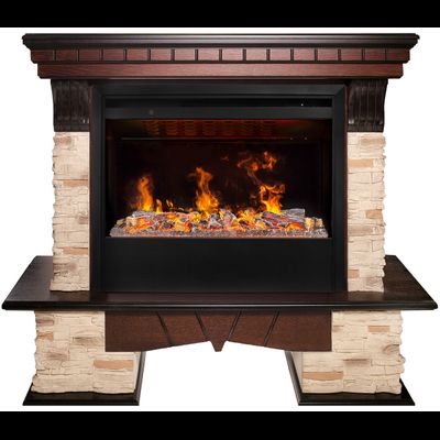 Электрокамин Rockland AO с очагом 3D Helios 26 SBG