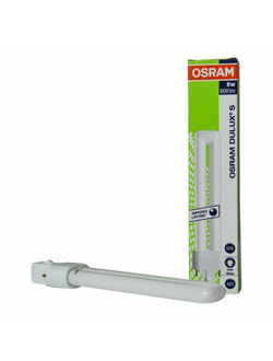 Лампа люминесцентная КЛЛ неинтегрированная OSRAM CFL DULUX S 9W/840 G23