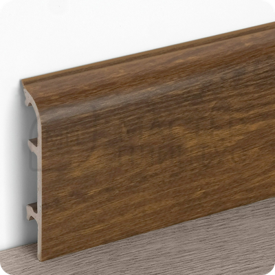 Плинтус с кабель-каналом Comfort Classic 80 80х16х2200 мм. Орех 224