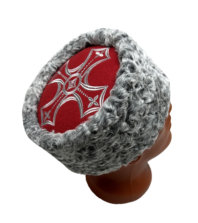 Кубанка из Серого каракуля, Красный крест