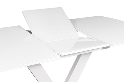 FAUST белый металл/ экстрабелое стекло 140(+40)x80