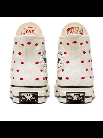 Converse Chuck Taylor Valentines Day белые высокие с губками