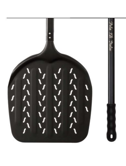 Лопата для пиццы перфорированная, 33 см, l=170 см,  алюминий