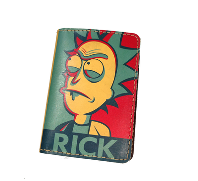 Обложка на автодокументы с принтом "Рик и Морти"