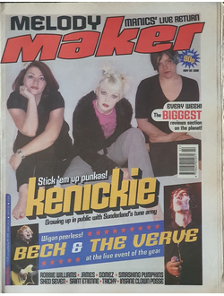 Melody Maker Magazine 30 May 1998 Kenickie Cover, Иностранные музыкальные журналы, Intpressshop