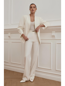 Брюки прямые классические (белый)