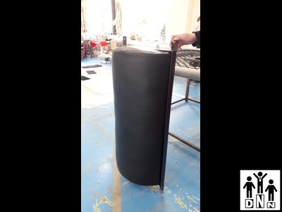 Боксёрская настенная подушка полукруглая 50х100х20 натуральная кожа до 2мм  DNN