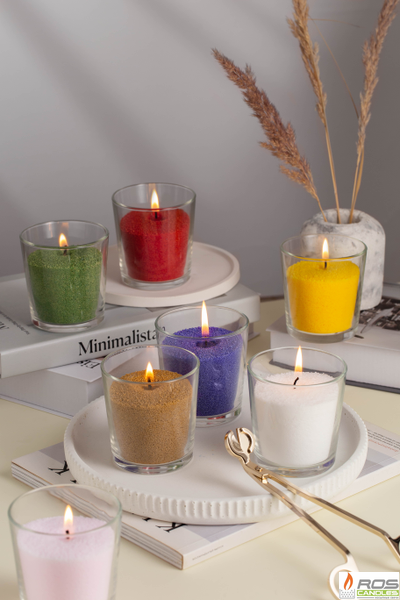 Насыпная свеча "Радость" 7*7 см, цвет "Бежевый"