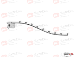 7SL7036A Крючок d-7мм волнообразный хром 9 шариков для профиля системы Vertical L=350 мм