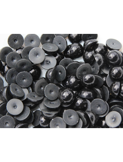 Полубусины 10 мм, цвет  черный