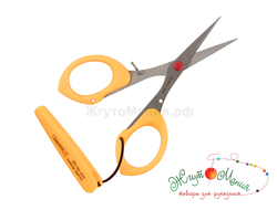 Ножницы "Gamma" ROS-03 для рукоделия в блистере 115 мм оранжевые