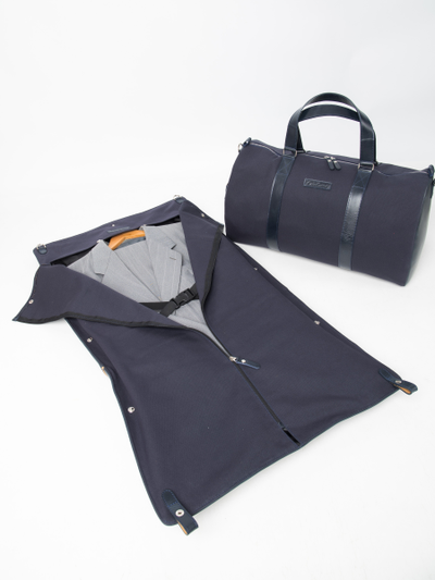 Портплед + дорожная сумка (2 в 1) Palermo Premium dark blue (арт. 4038-19)