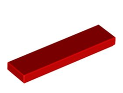 Tile 1 x 4, Red (2431 / 243121)
