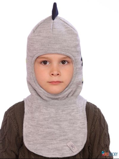 Шапка-шлем  21101-04, цвет серый,темно-синий, р. 48-50