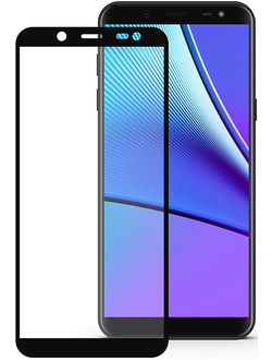 Защитное стекло Perfeo для Samsung A6+ (черная рамка)
