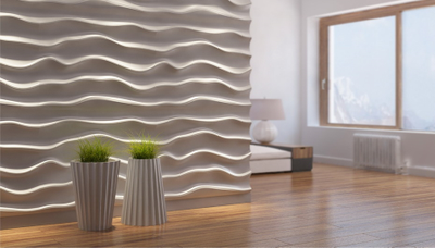 Гипсовая 3d панель "Эфир" (дополнительный ракурс)