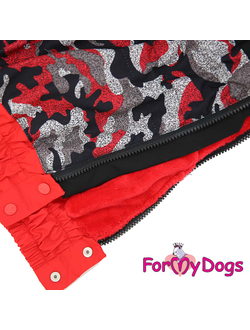 Комбинезон для крупной собаки Черно-красный