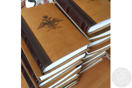 кожаный ежедневник на заказ, оригинальный подарок руководителю, именной ежедневник