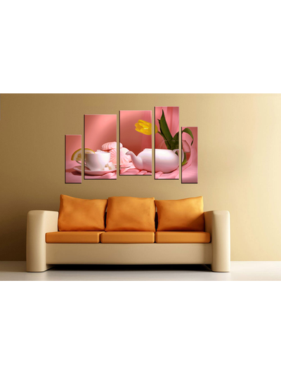 Модульная картина "Розовая легкость"